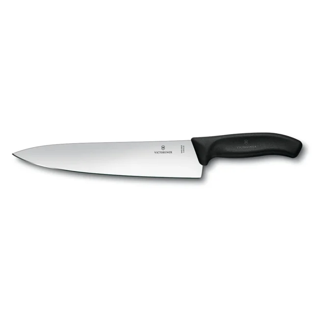COUTEAU DU CHEF 12'' MANCHE NOIR EN FIBROX VICTORINOX