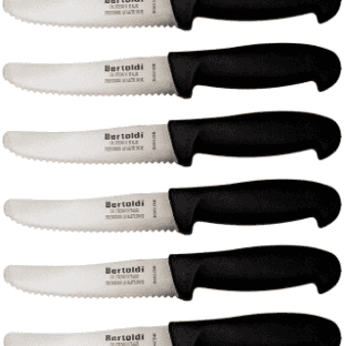 Ensemble de 6 couteaux à steak manche noir