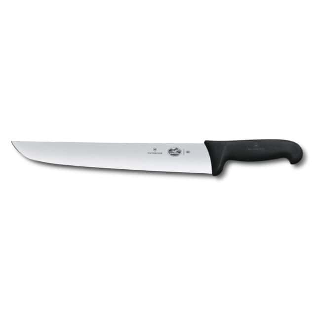 Couteau de boucher Victorinox lame 30cm manche fibrox noir